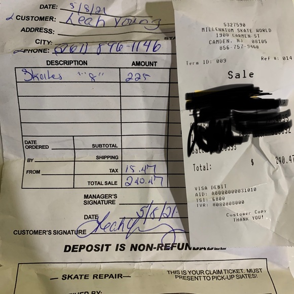 VNLA skates fame wheels. Worn once at indoor rink - Picture 4 of 6